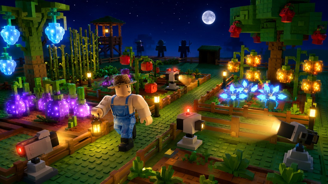Grow a Garden 2 night defense image with protected crops, garden lights, and Roblox crop safety Grow a Garden 2 night defense image with protected crops, garden lights, and Roblox crop safety